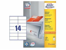 Univerzálne štítky Avery Zweckform, biele 105x41mm 100 listov (3477)