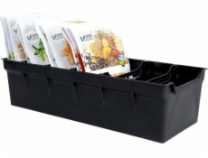 Kuchynská nádoba Vilde Organizer na vrecká s korením, čierna, 30x13x8 cm