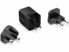 Nabíjačka Energizer Energizer Ultimate – Multiplug EU/UK/US GaN 20W PD nástenná nabíjačka (čierna)