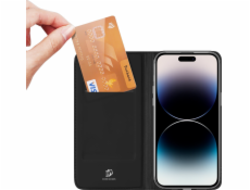 Kryt Dux Ducis pre iPhone 15 Pro s flipom a peňaženkou Dux Ducis Skin Pro – čierny