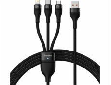 Baseus USB-A - USB-C + microUSB + Lightning kábel 1,2 m čierny (baseus_20230113124335)