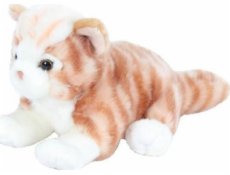 Maskot Beppe Mačka ležiaca červená, 30 cm