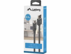 Lanberg USB-A - USB-C USB kábel 0,5 m čierny (CA-USBO-15CU-0005-BK)