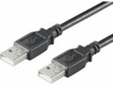 MicroConnect USB kábel USB-A – USB-A 1,8 m čierny (USBAA2B)
