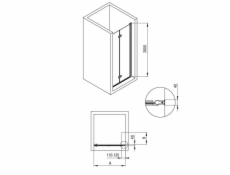 SPRCHOVÉ DVERE KERRIA PLUS NERO SKAID 90 CM
