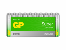 Prvky GP SUPER ALKALINE AAA/LR03, 20 ks.