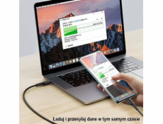 Usams USB-A – USB-C kábel USB 1,2 m čierny (112230)