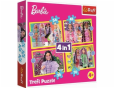 Trefl Puzzle 4v1 Zábavný svet Barbie TREFL