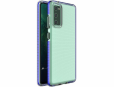 Hurtel Spring Case Cover Gélové puzdro s farebným rámčekom pre Samsung Galaxy A72 4G tmavo modré