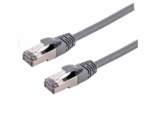 Kabel C-TECH patchcord Cat6a, S/FTP, šedý, 10m