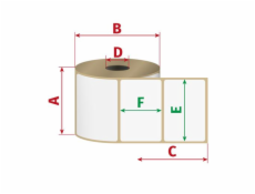 Etikety 103mm x 199mm, termo, D25/300ks, perforace