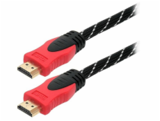 Kábel BLOW HDMI M, HDMI M, 3m, čierno/červený 92-056#
