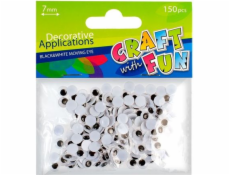 Craft with Fun Dekoratívny ornament oči 7 mm 150 kusov