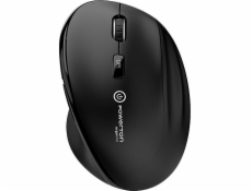 Myš Powerton Myš Powerton CLOE, 1600DPI, 2,4 [GHz], optická, trieda 6, bezdrôtová, čierna, 1 ks AA, ergonomická