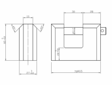 Visiaci zámok Wushi HBX980, 80 x 60 mm