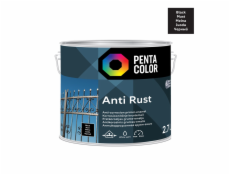 Emailová farba Pentacolor Anti Rust, pololesklá, 2,7 l, čierna