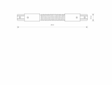 Konektor Nowodvorski TRACK PROFIL FLEX CONNECTOR, 280 mm