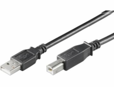 Kábel MICRO_CONNEC USB TypeA M, USB TypeB M, 0,1m, čierny
