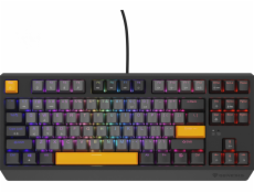 Genesis herní klávesnice THOR 230/TKL/RGB/Outemu Red/Drátová USB/US layout/Anchor Negative Šedá