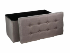 Pouf Atmosphera 140091B, sivý, 76 cm x 38 cm x 38 cm