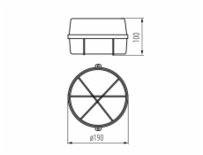 Lampa Kanlux INES 70525, 100W, E27, IP43, biela