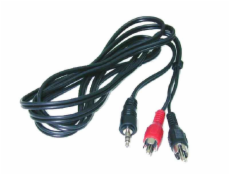 Kábel BLOW 3,5 mm M, 2xRCA M, 1,2 m, čierny 91-297