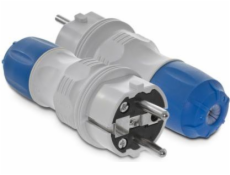 KEL Zástrčka přímá 16A 2P+Z 250V IP54 šedá/modrá WT-54 (W-97976)