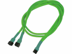 Nanoxia 3-pin - 3-pin x2, 0,3 m, zelená (NX3PY60NG)