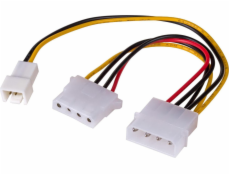 Akyga Molex x2 - 3kolíkový, 0,15 m, vícebarevný (AK-CA-35)