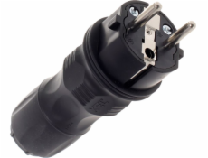 Volteo Plug Straight 2p+z, 16a Extreme Uni Ip54 Black