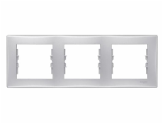Horizontální trojrámeček Schneider Electric Sedna, stříbrný SDN5800560