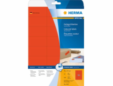 Herma Color etikety 4467, A4, 70 x 37 mm, matný červený papír, 480 ks (4467)
