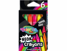 Colorino Vaškines trikampes kreideles Colorino Kids, 6 neoniniu spalvu