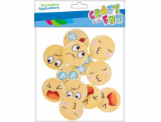 Craft with Fun CF DEK DŘEVĚNÁ DEKORACE EMOTION FRIEND 12KS 12/432