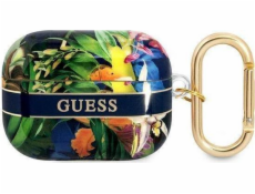 Ochranné pouzdro Guess Flower Strap Collection pro AirPods Pro modré