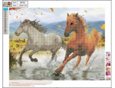 Centrum Diamond mozaika 5D 40x50cm Koně 89762