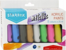 Starpak AKRYLOVÉ BARVY 8 COL 25 ML METALC STK WB 6/24 Starpak AKRYLOVÉ BARVY 8 COL 25 ML METALC STK WB 6/24