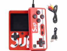 Herní konzole Mini RETRO Sup 400 červená + podložka
