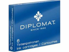 Inkoustové kazety Diplomat Blue, 6 kusů Inkoustové kazety Diplomat Blue, 6 kusů