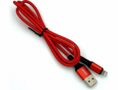 Denmen USB-A - microUSB USB kabel 1 m červený (29354)