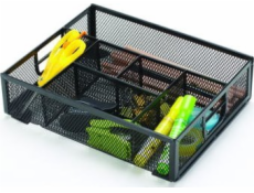 Q-Connect Stolní organizér Q-CONNECT Office Set, kovový, boční, 6 přihrádek, černý Q-Connect Stolní organizér Q-CONNECT Office Set, kovový, boční, 6 přihrádek, černý