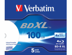 Verbatim BD-R XL 100GB 4x, jewel, 5ks (43789)