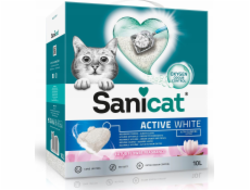 Stelivo pro kočky Sanicat Active White, stelivo, pro kočky, lotos, 10L, hrudkující