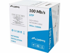 LANBERG LCU5-10CC-0305-S UTP solid cable CCA cat. 5e 305m gray