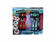 Hasbro Transformers EarthSpark Cyber-Combiner Terran Twitch a Robby Malto, figurka na hraní