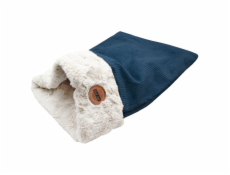 RED ANT ŇUŇU Oboustranný tulivak pro kočky a malé psy Petrolejová/krémová 65x45cm