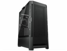 COUGAR Airface Black | PC Case | Mid Tower / Mesh Front Panel / 1 x 120mm Fan / TG Left Panel / Black