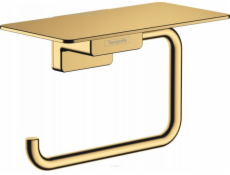 Hansgrohe Držák na toaletní papír s poličkou, leštěné optické zlato