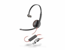 Poly náhlavní souprava Blackwire 3210, USB-C/A adaptér, mono