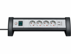 Prodlužovačka pro domácnost BRENNENSTUHL PREMIUM, 4ks, 2USB, 1,8m